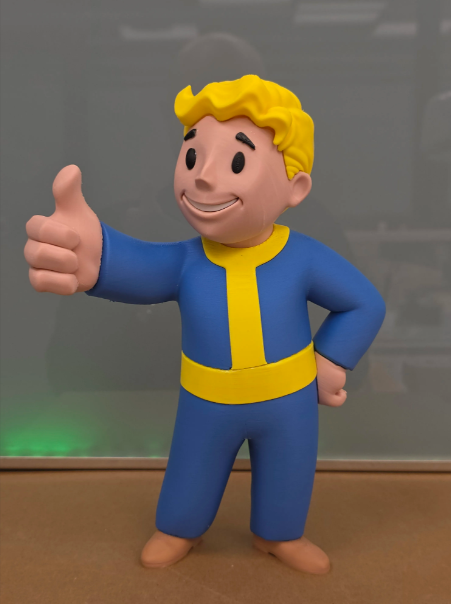 Boneco estatua Fallout Vault boy